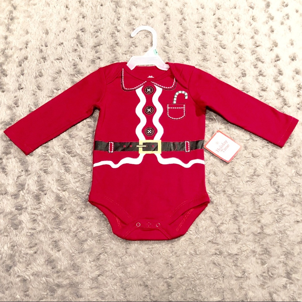 New! Cute baby holiday Santa onesie 6-9m size